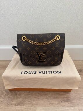 Louis Vuitton Passy Brown Monogram Chain Shoulder Bag